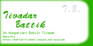 tivadar battik business card